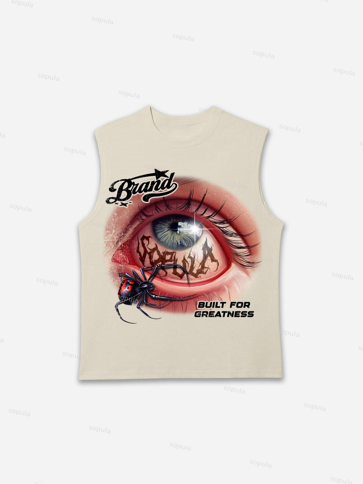 Eyes Spider Vintage Graphic Tank Top Product Image