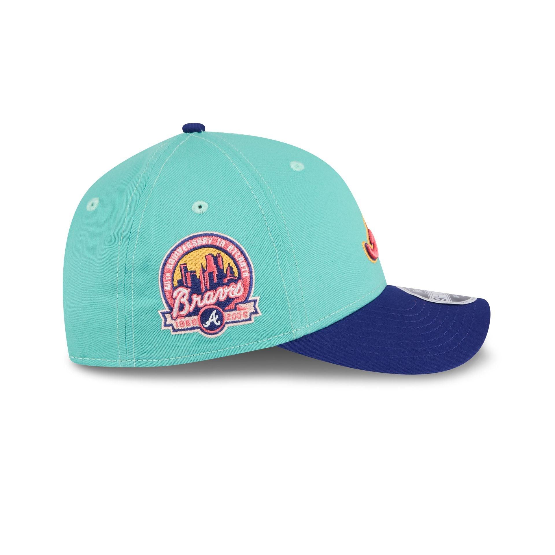 Atlanta Braves Clear Mint 9FORTY M-Crown Adjustable Hat Male Product Image