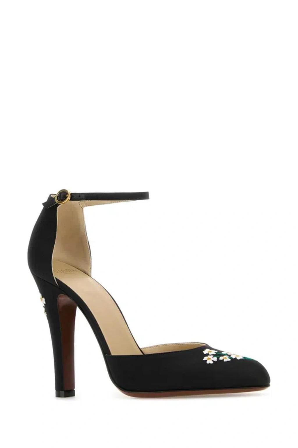 VALENTINO GARAVANI Black Fabric Hi Dolly Pumps Product Image