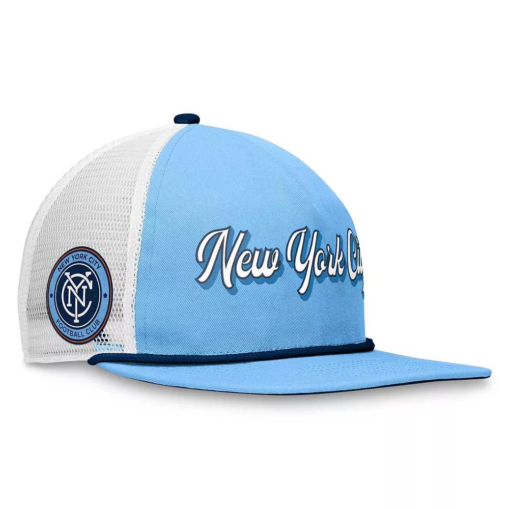 Men's Fanatics Branded Light Blue/White New York City FC True Classic Golf Snapback Hat Product Image
