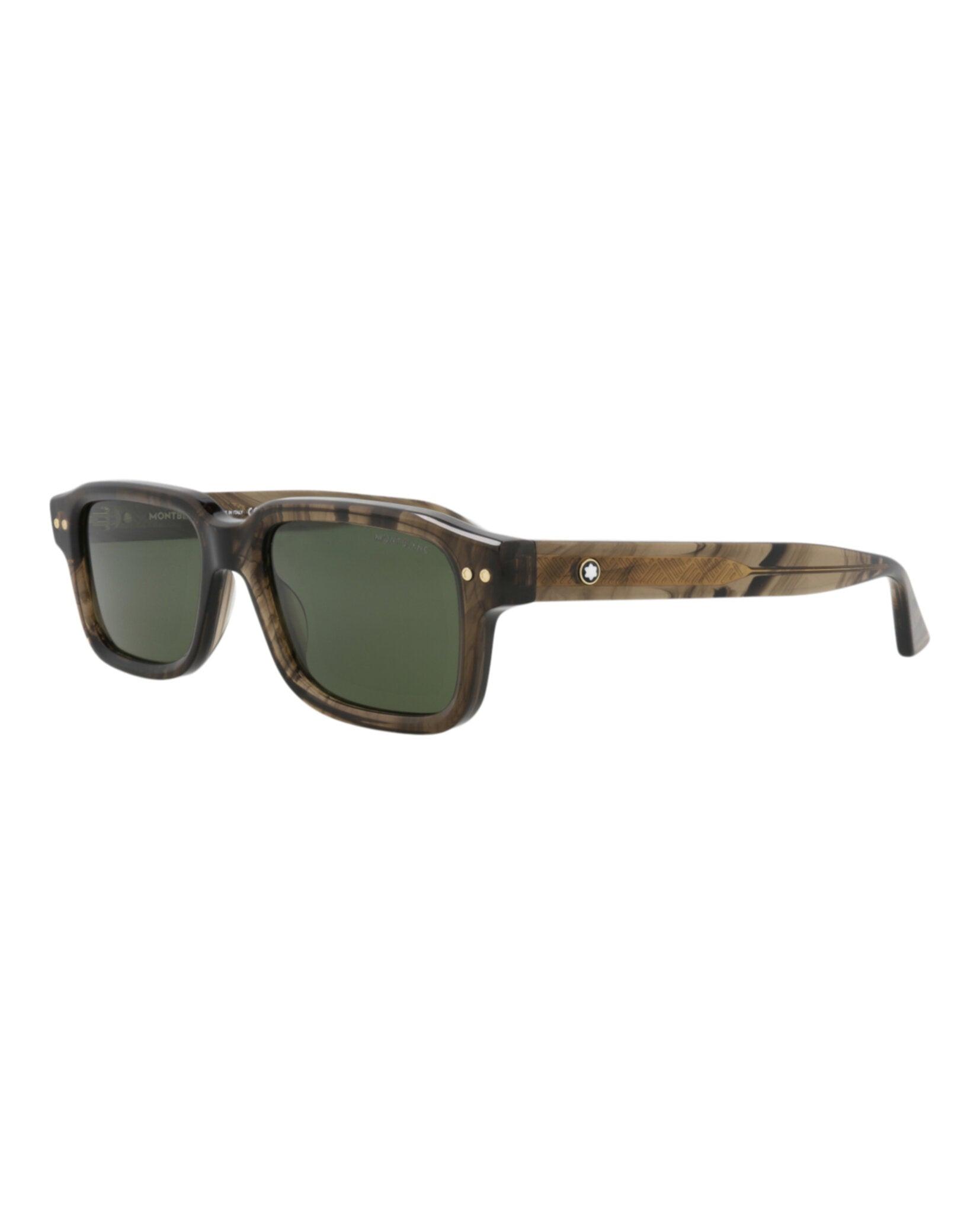 Mens Bold 3 Dots 54MM Rectangular Sunglasses Product Image