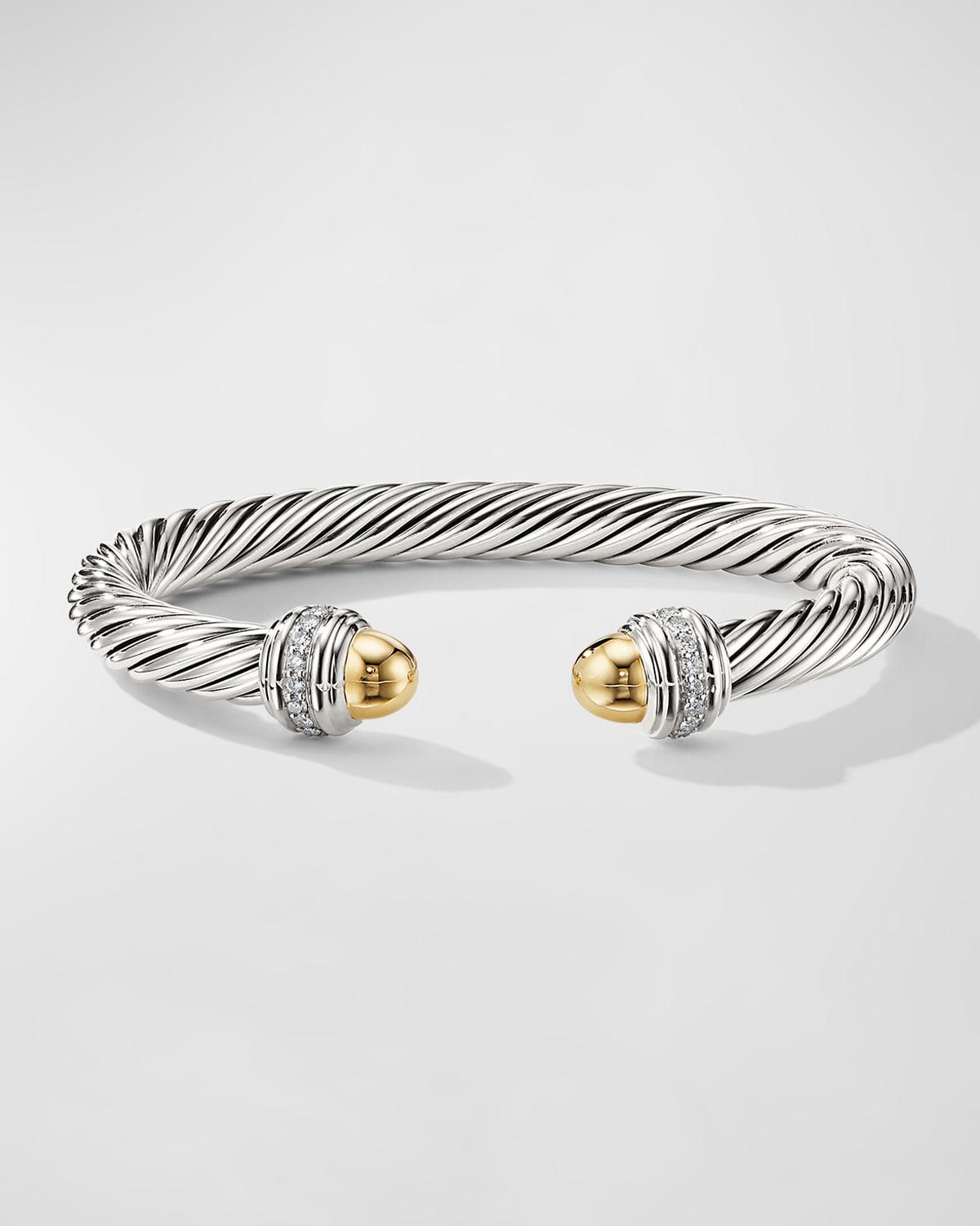 Womens Classic Cable Bracelet in Sterling Silver Product Image