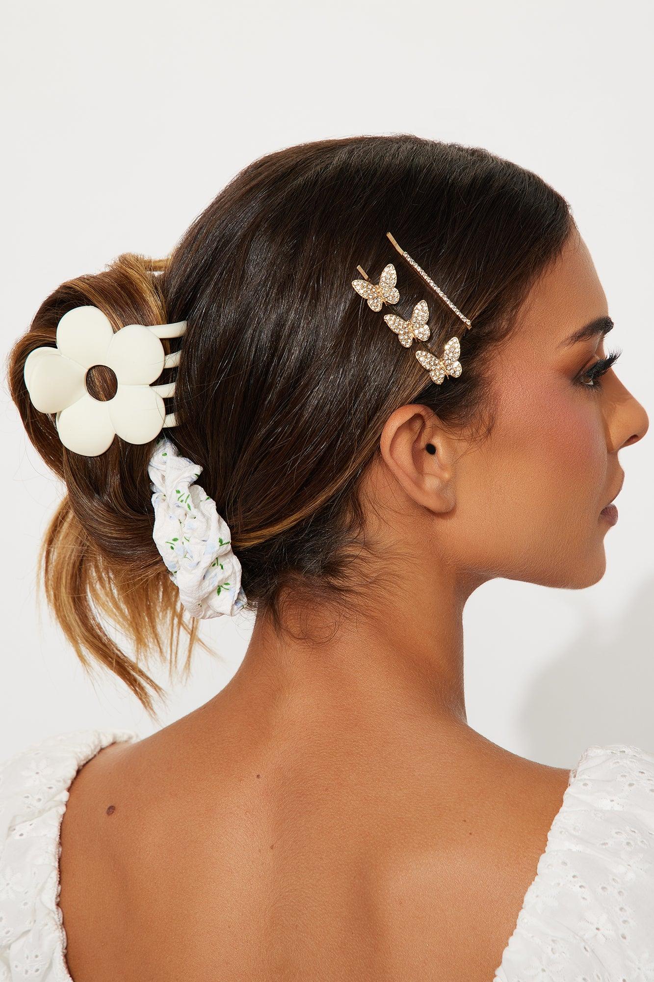 Spring Fever 4 Piece Hair Set - Ivory/combo Female Product Image