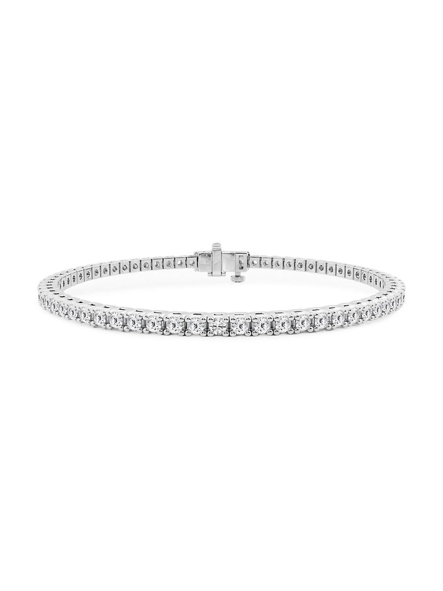 Womens 14K White Gold & Diamond Tennis Bracelet/1.00-12.00 TCW Product Image