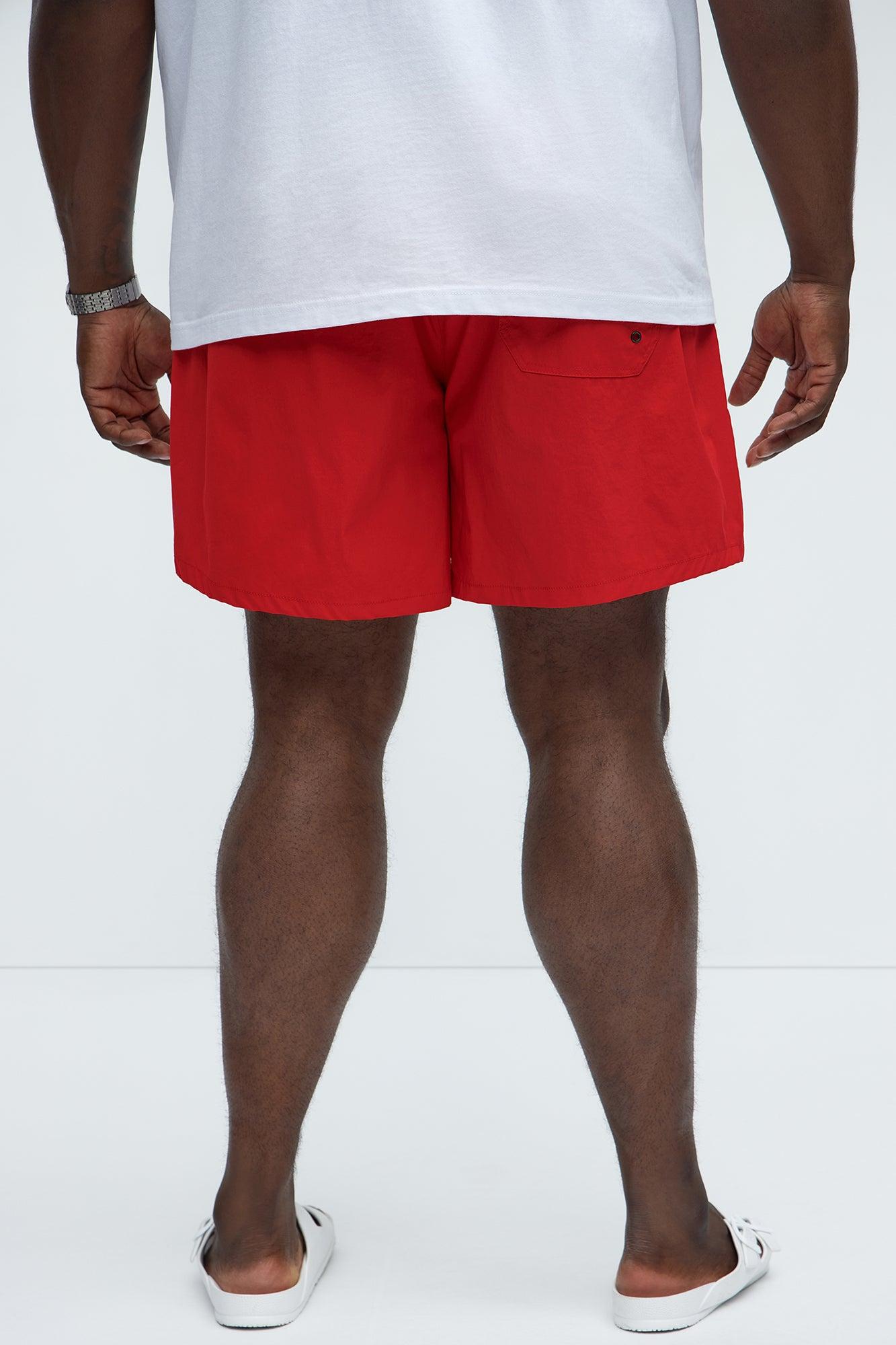 Track Flex Swim Trunk Mid - Red Product Image