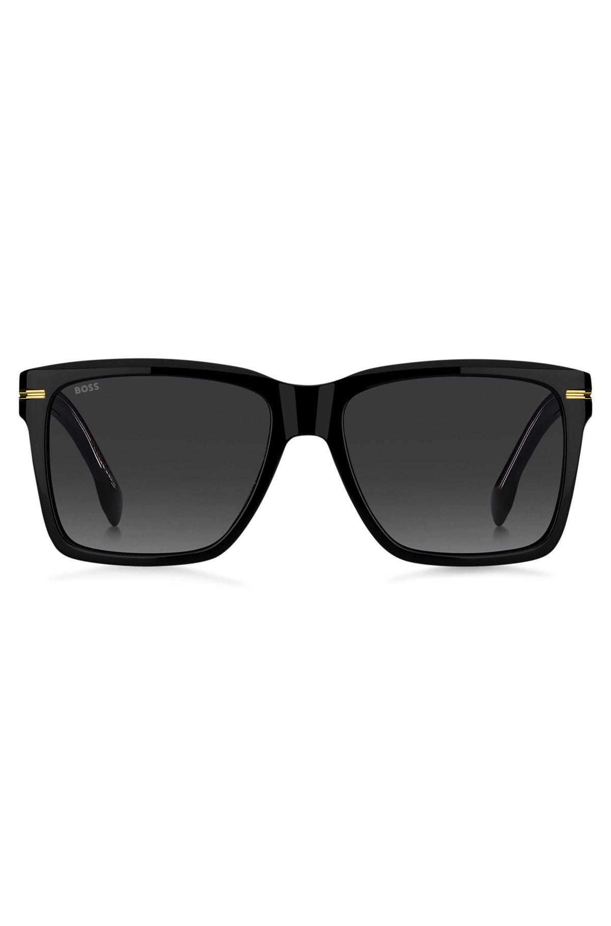Black-acetate sunglasses with gold-tone trims Product Image