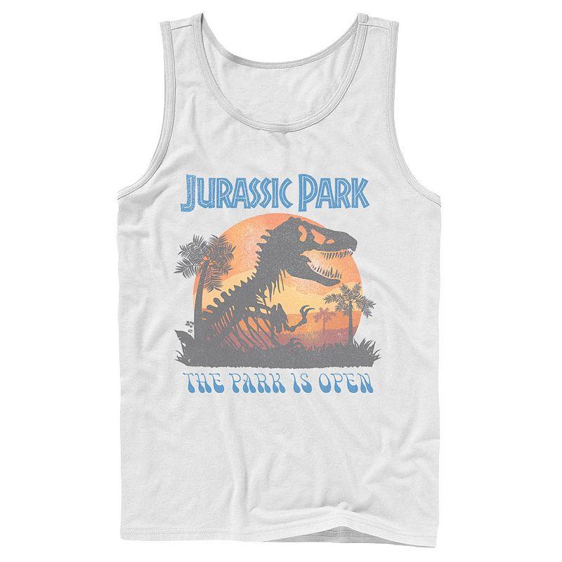 Men's Jurassic Park T Rex Sunset Portrait Tank Top,  Product Image
