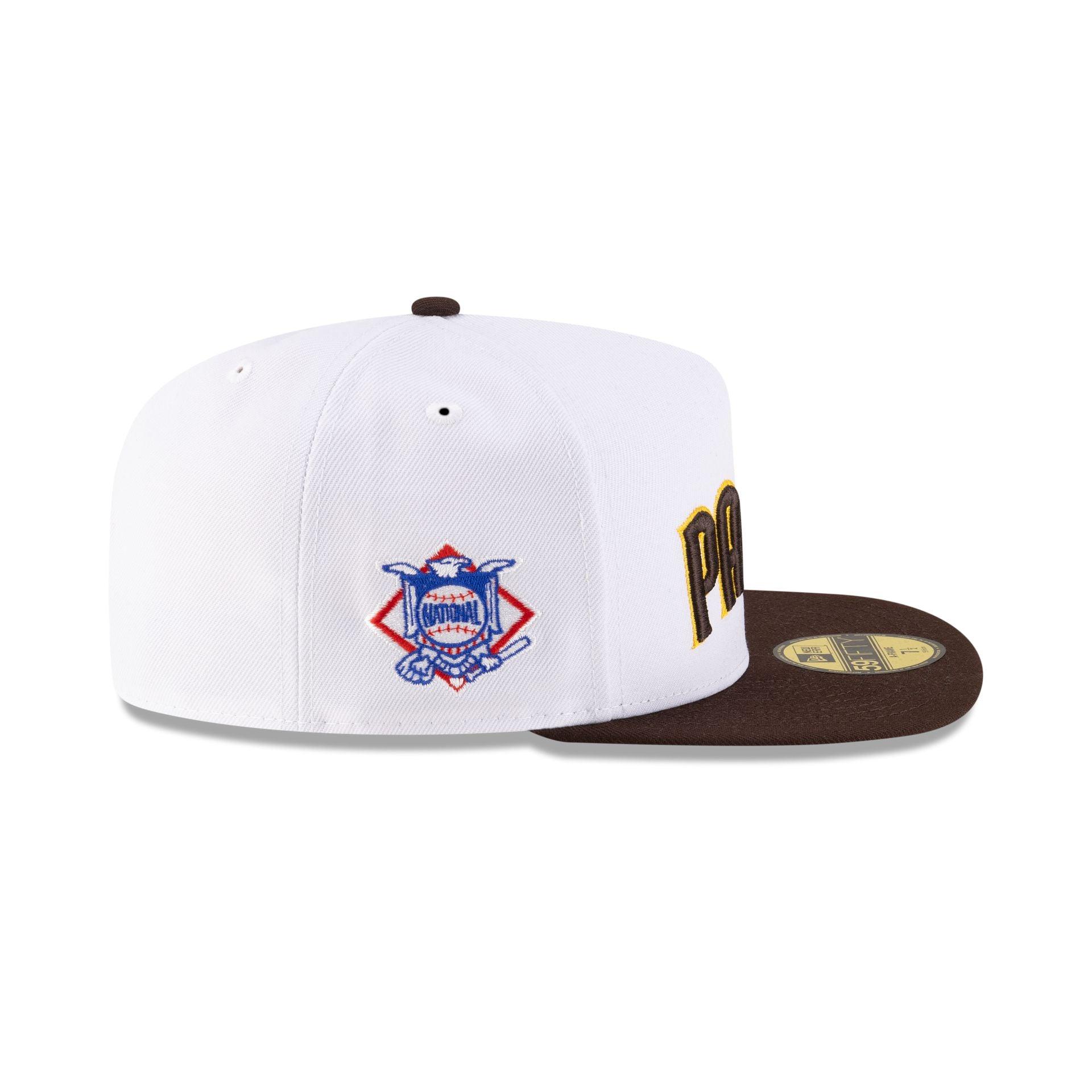 Just Caps League Sidepatch Optic White San Diego Padres 59FIFTY A-Frame Fitted Hat Male Product Image
