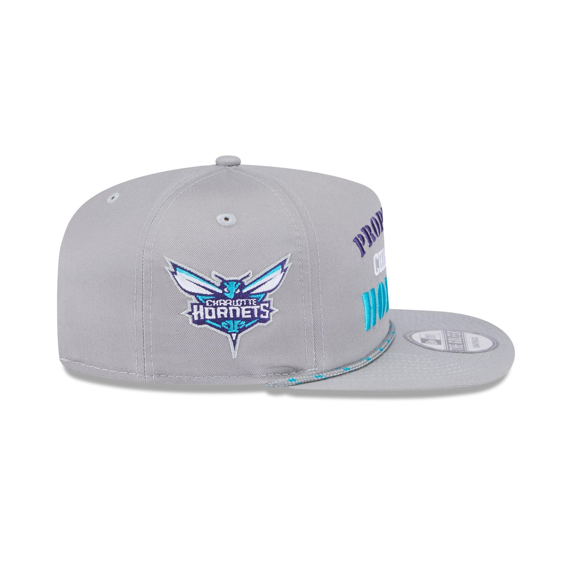 Charlotte Hornets Vintage Gray Rope Golfer Hat Male Product Image