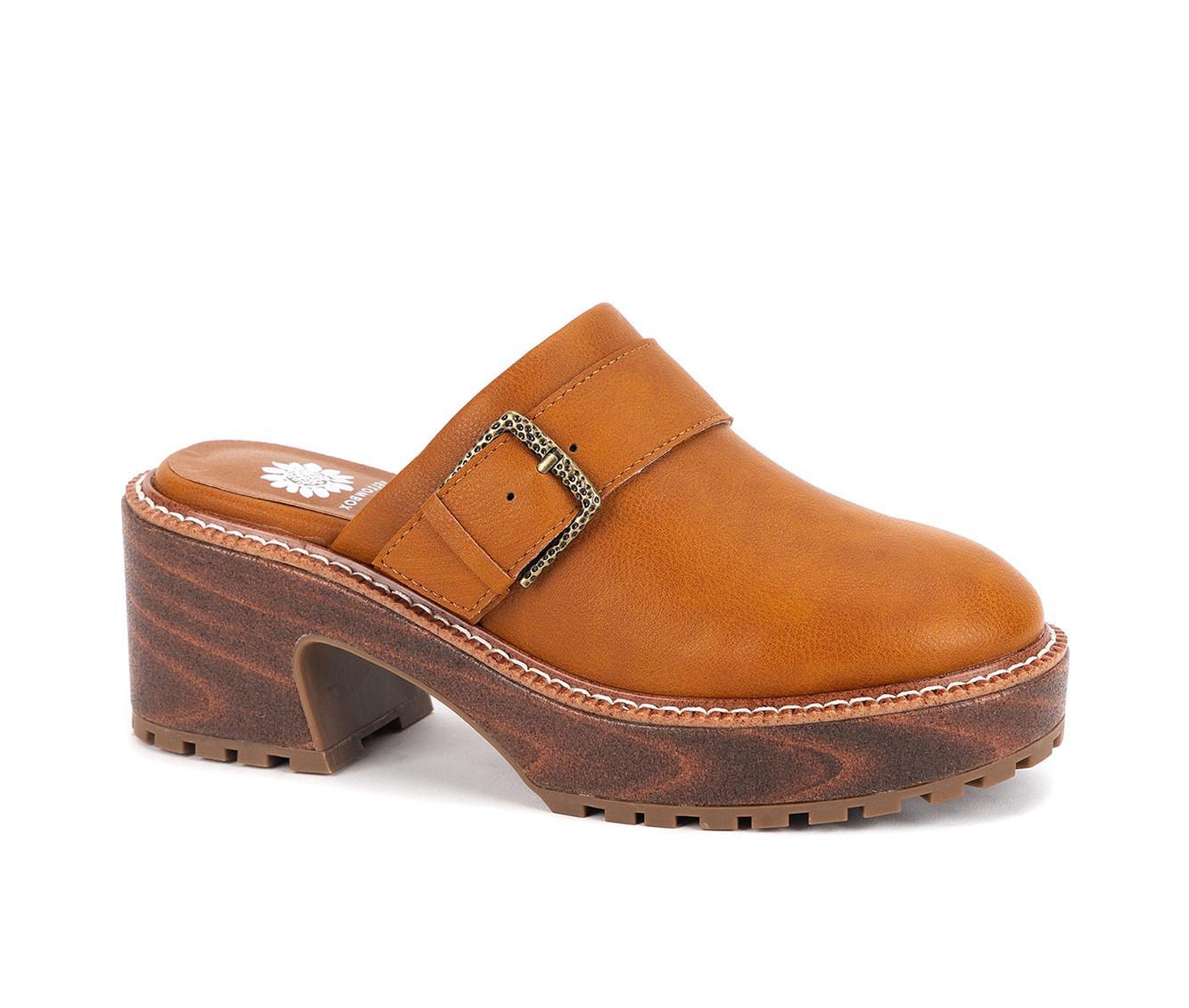 Women's Yellow Box Barker Platform Clogs Product Image