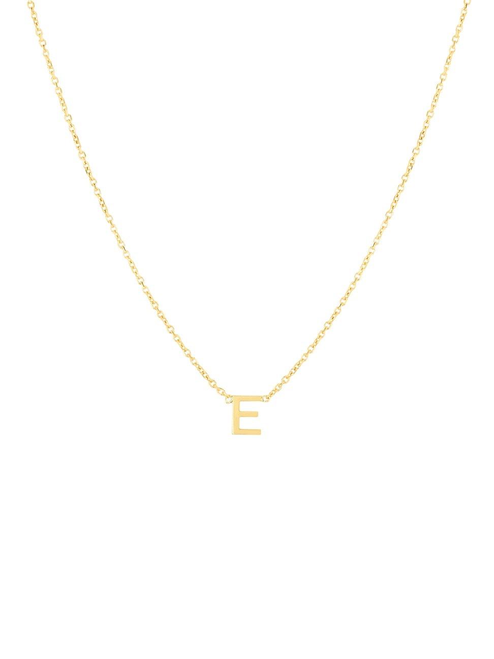 Womens 14K Yellow Gold Initial Pendant Necklace Product Image