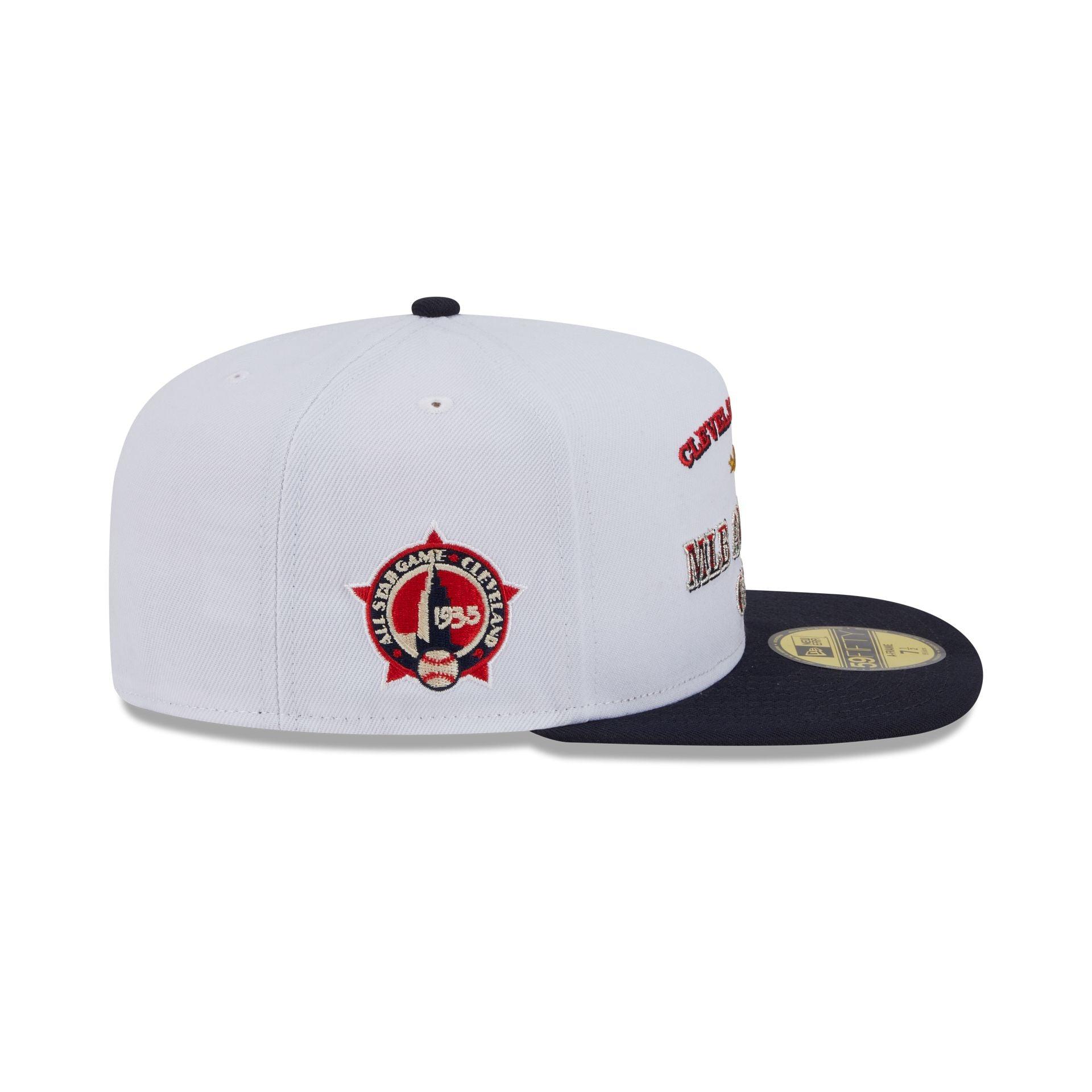 Cleveland Guardians Summer Derby White 59FIFTY A-Frame Fitted Hat Male Product Image