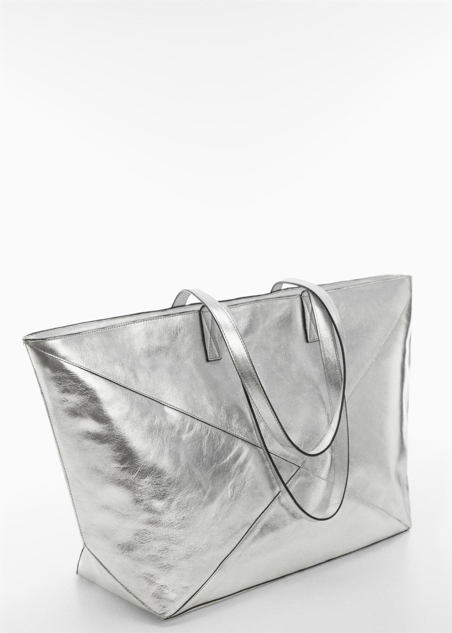 Leather shopper bag - Women | MANGO USA Product Image