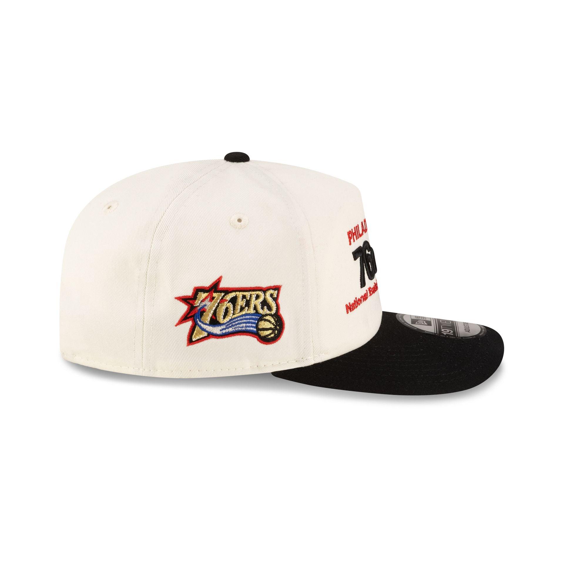 Philadelphia 76ers 1997-2009 Hardwood Classics Sign Stack Chrome White 19TWENTY Adjustable Hat Male Product Image