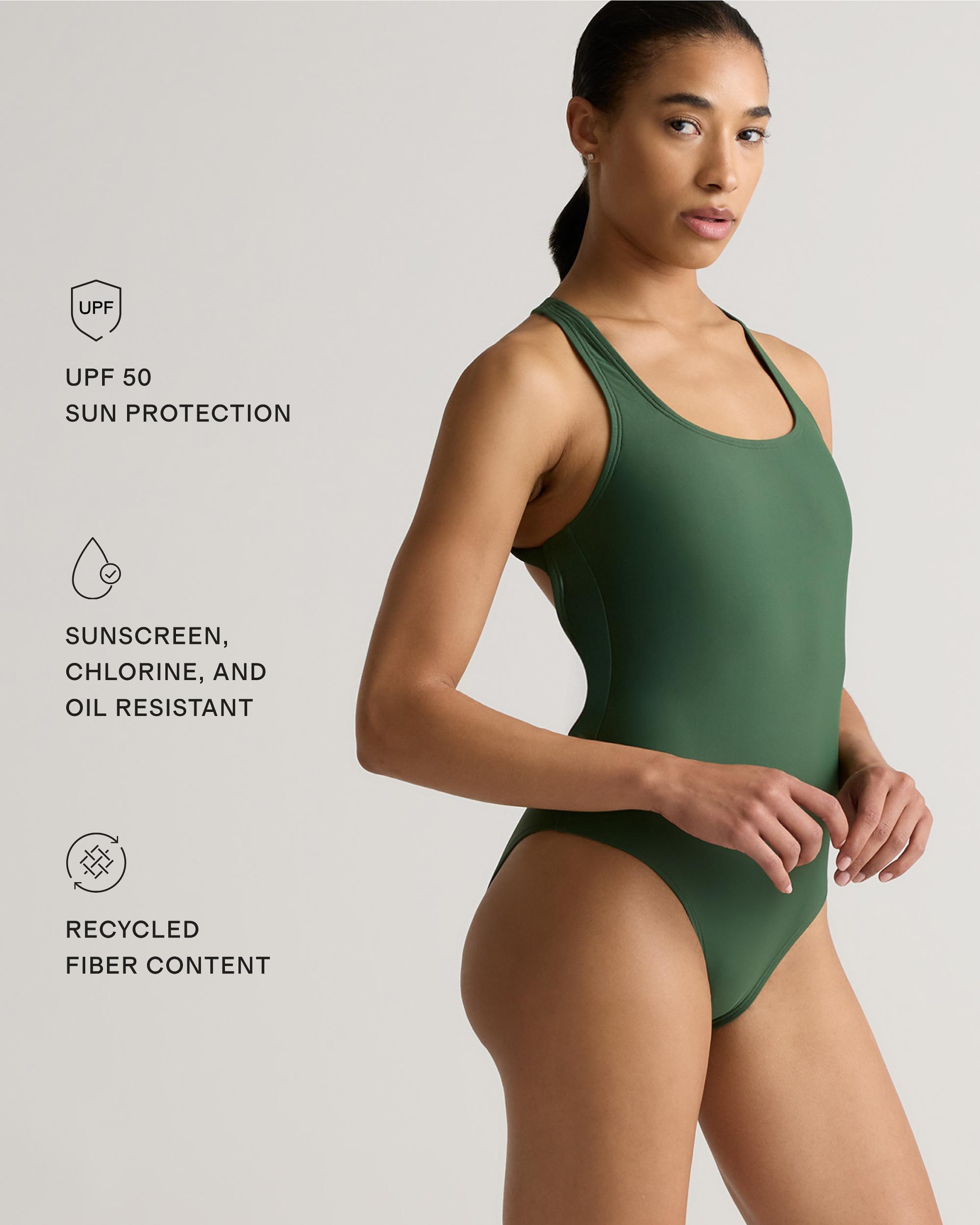 Quince | Women's Italian Cross-Back One-Piece Swimsuit 78% Recycled Polyamide, 22% Spandex Product Image