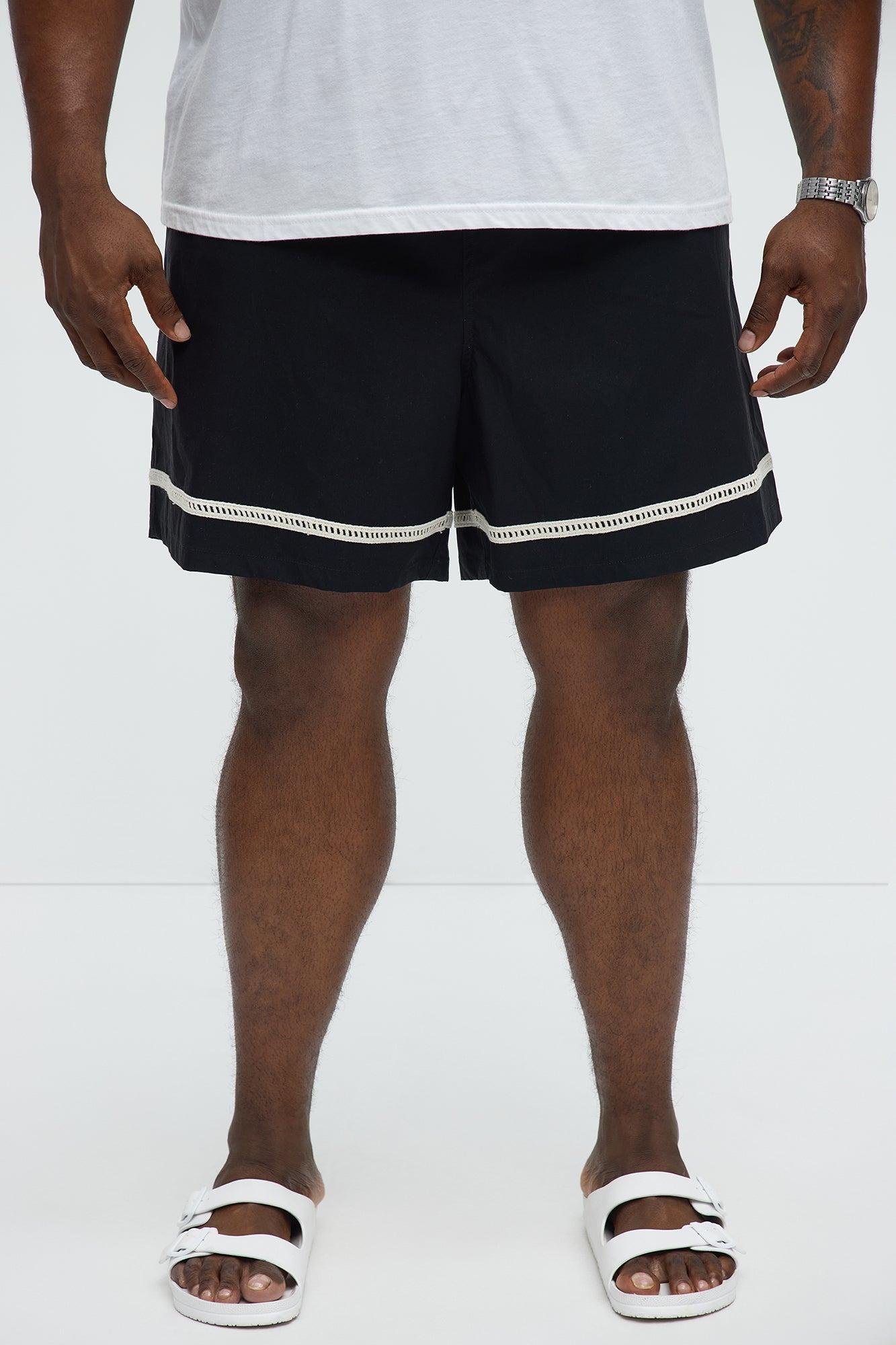 Coastal Applique Swim Classic Trunk - Black Male Product Image