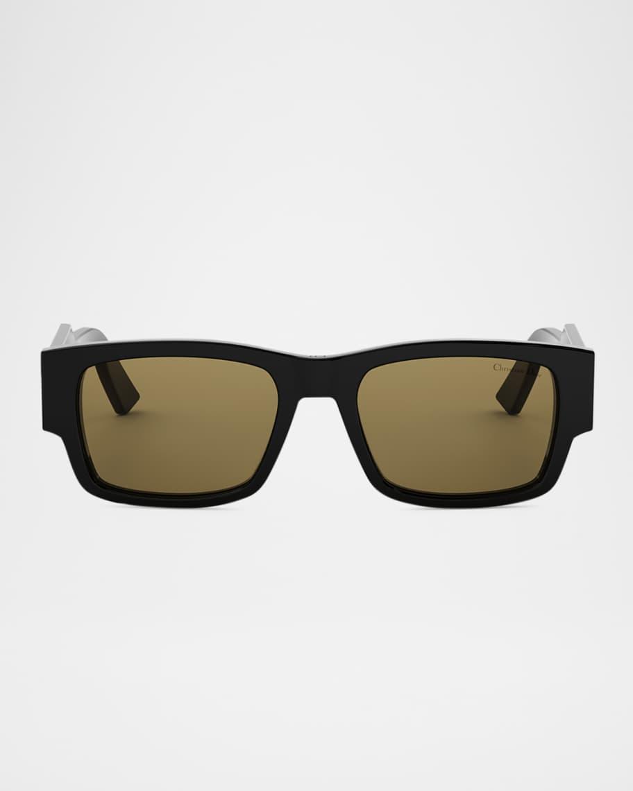 Mens Christian Dior Label Rectangle Acetate Sunglasses Product Image