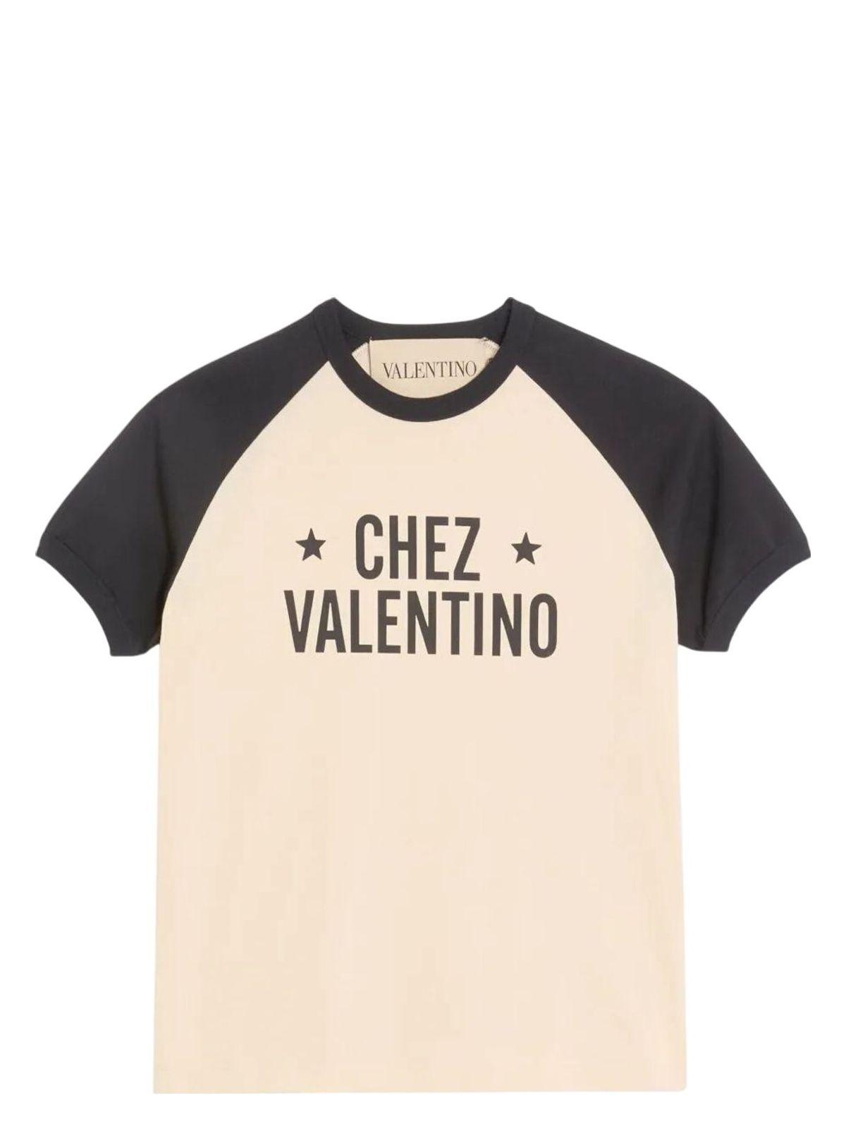 VALENTINO Chez Logo T-shirt In Neutral Product Image