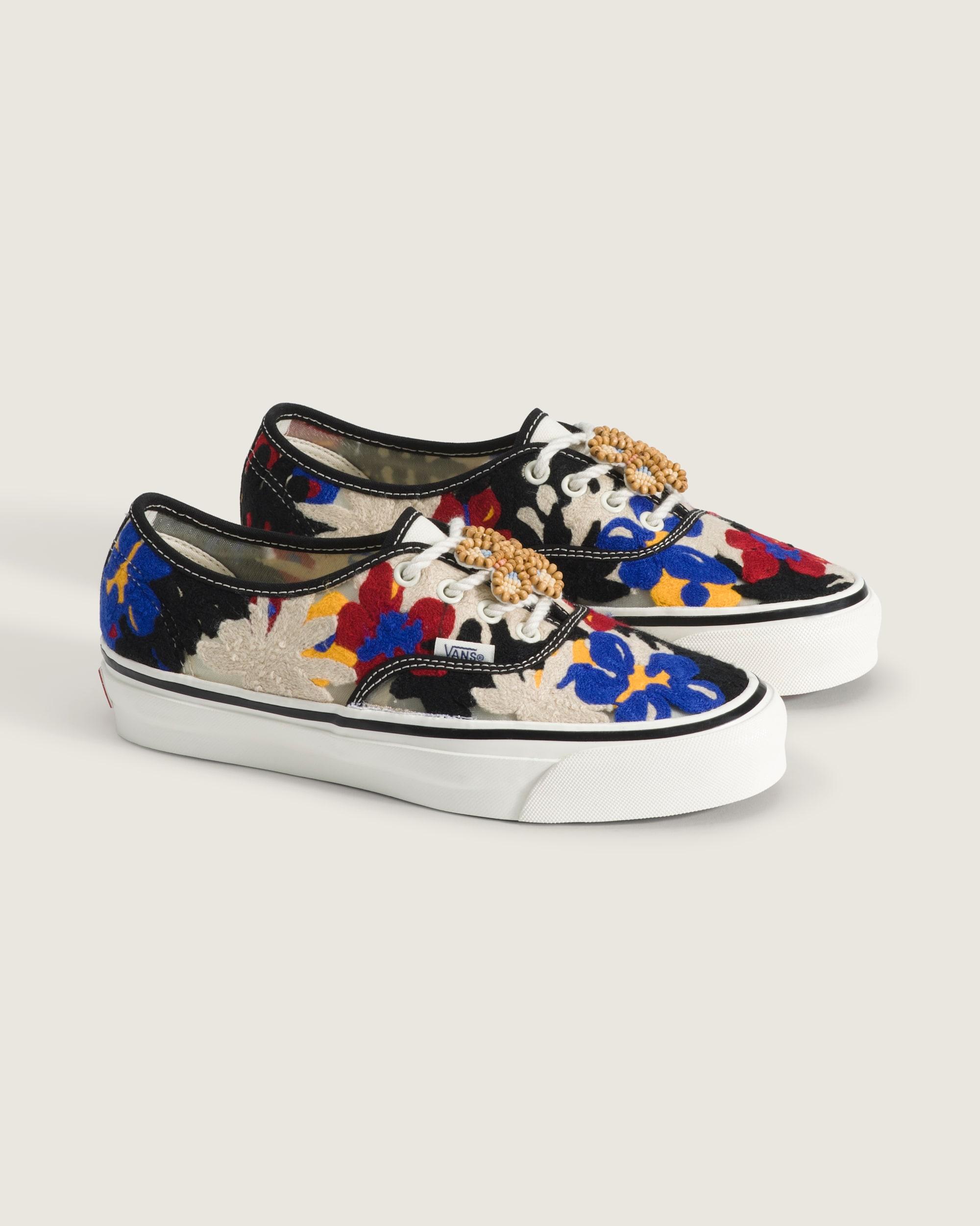 Premium Authentic Shoe in White / Red / Blue| Vans US Product Image