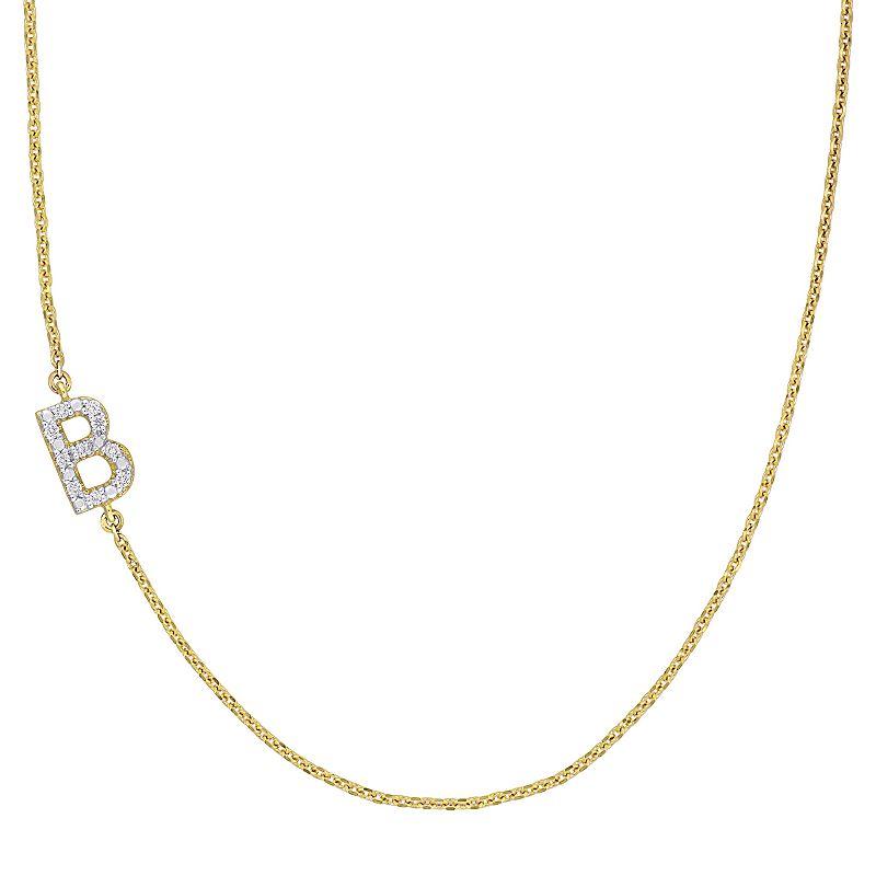 Stella Grace 14k Gold Diamond Accent Initial Necklace, Women's,  Product Image