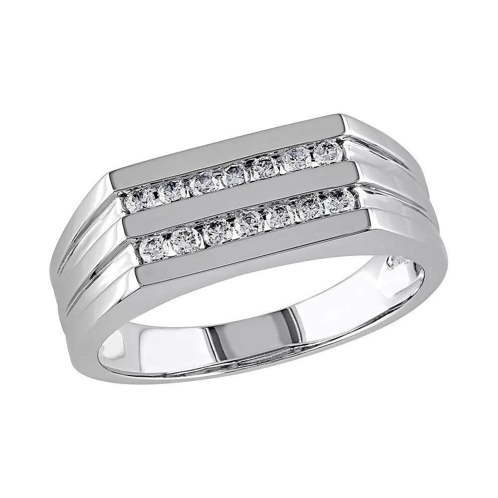 Men's Stella Grace 10k White Gold 1/3 Carat T.W. Diamond Ring, Size: 12, 10k Whgold Product Image