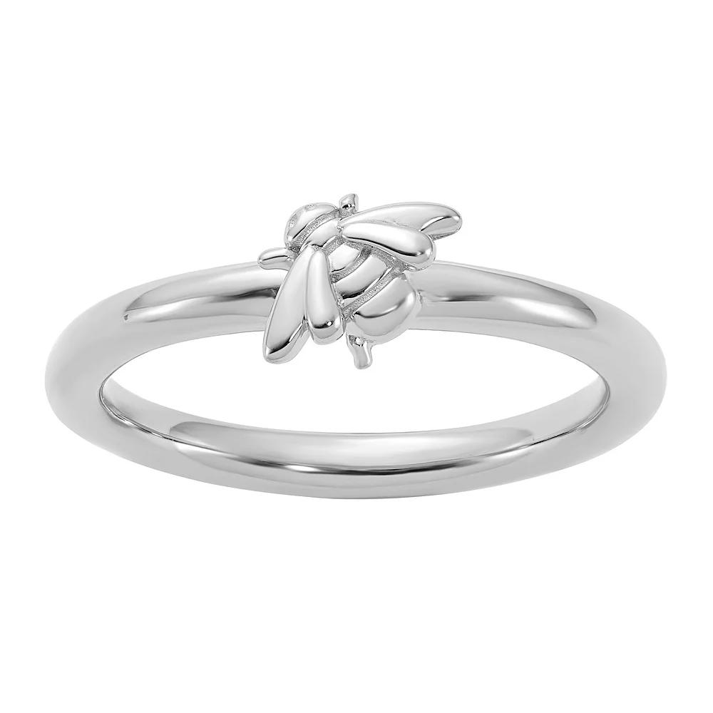 Stacks & Stones Sterling Silver Stackable Gold-Plated Bee Ring, Womens Product Image