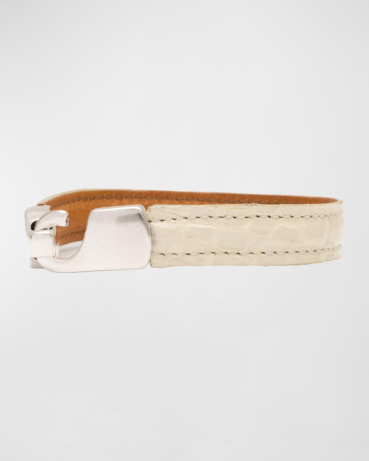 Mens Alligator Leather Bracelet Product Image