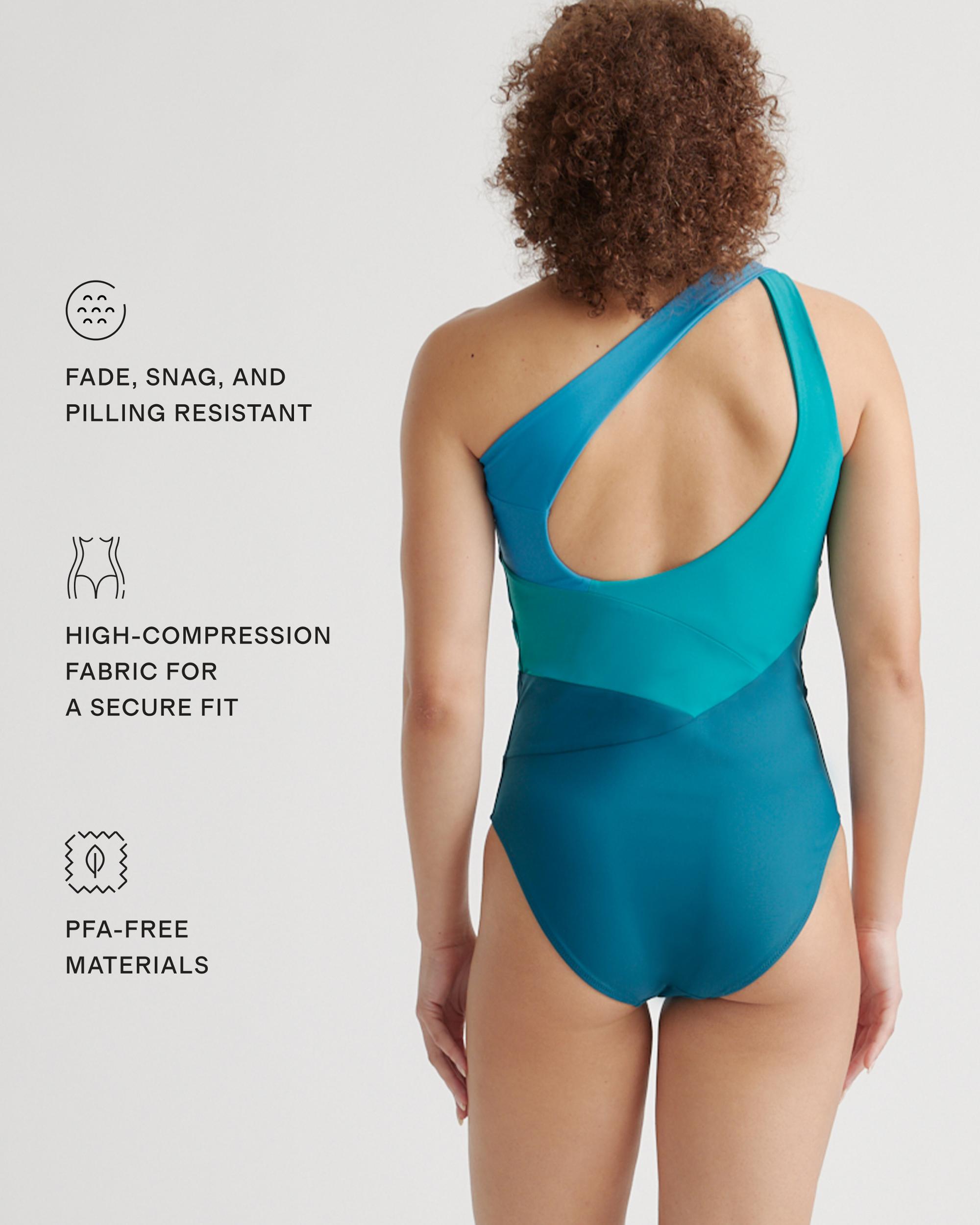Quince | Women's Italian One Shoulder Swimsuit 78% Recycled Polyamide, 22% Spandex Product Image