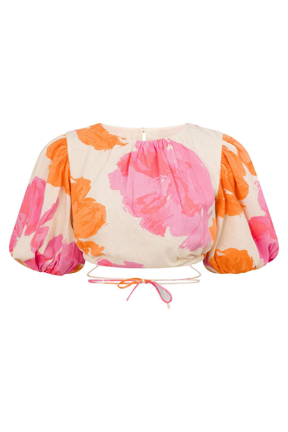 Bailee Puff Top - Solstice Pink Product Image