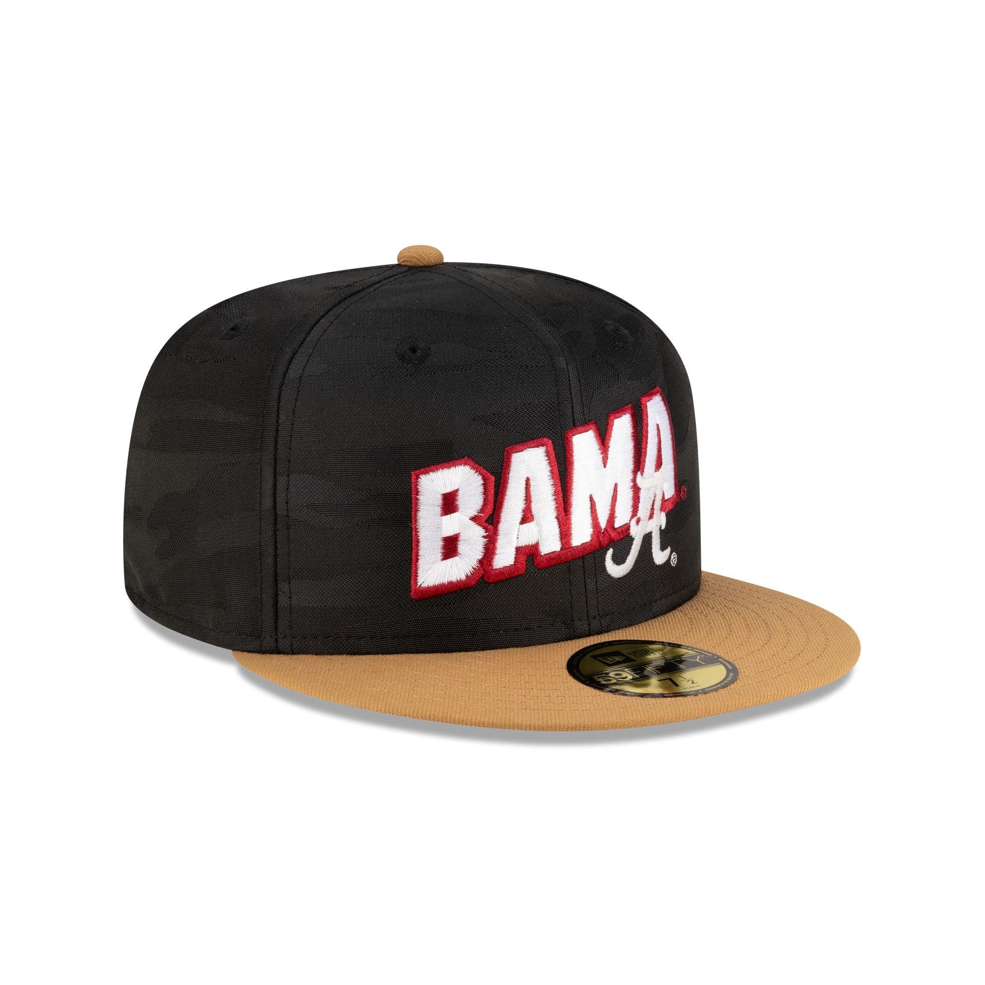 Alabama Crimson Tide Black Tonal Wheat 59FIFTY Fitted Hat Male Product Image