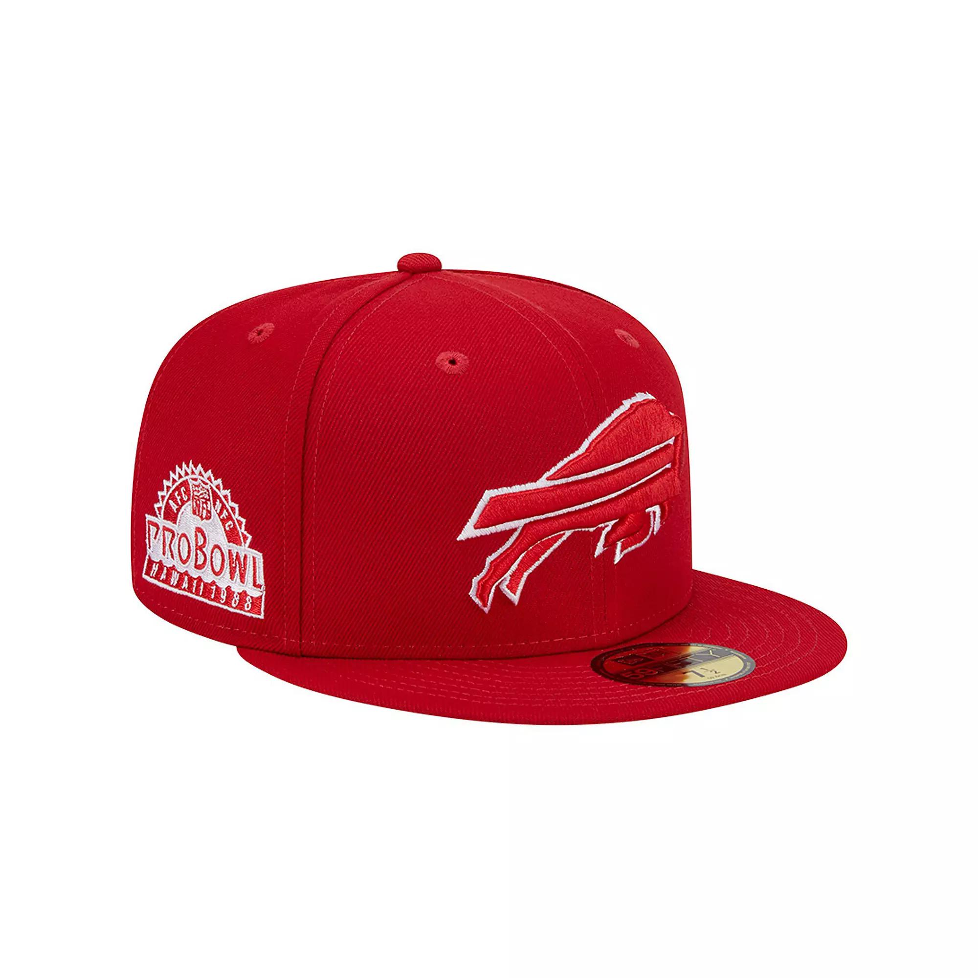 Men's New Era Scarlet Buffalo Bills 1998 Hawaii Pro Bowl Main Patch 59FIFTY Fitted Hat,  Product Image