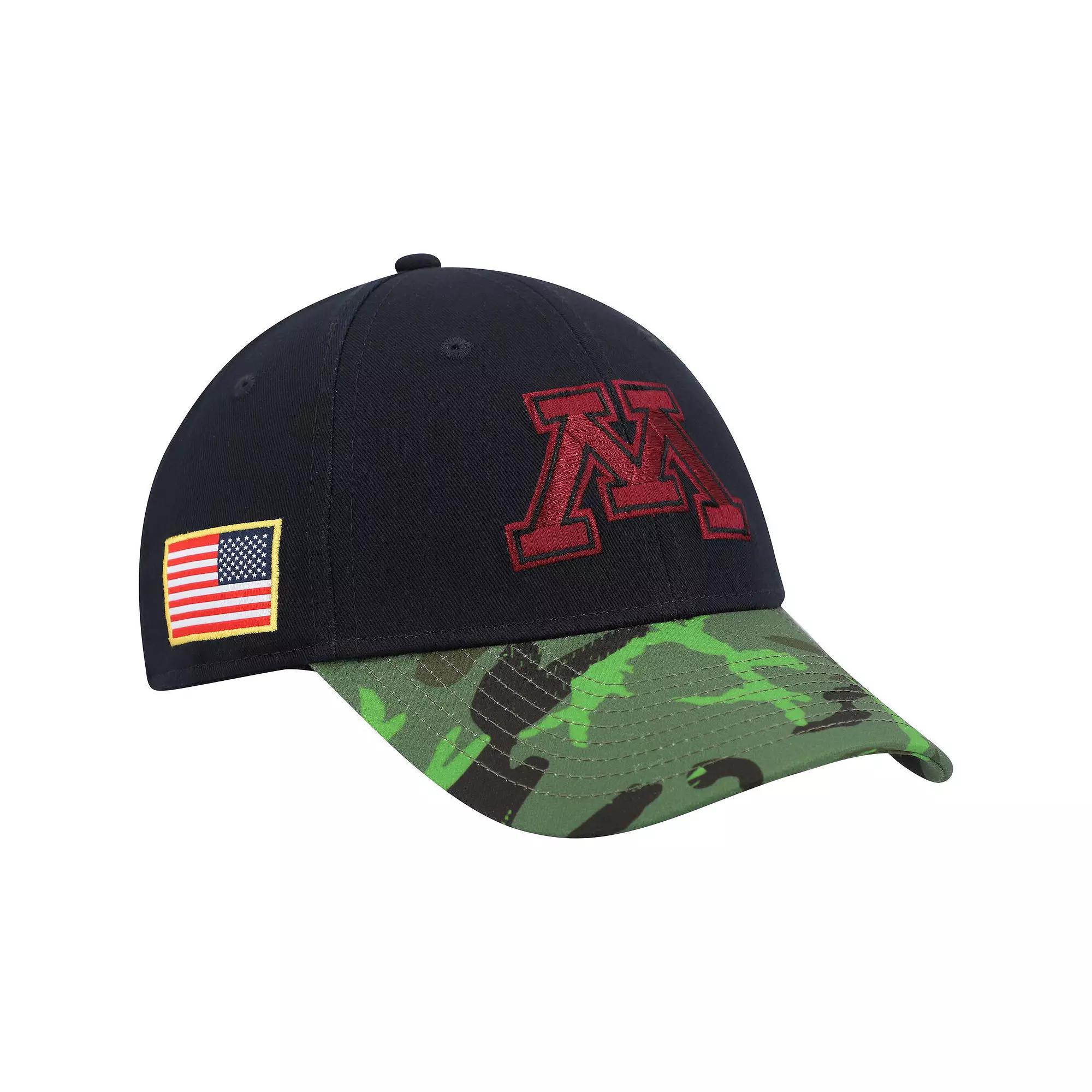 Men's Nike Black/Camo Minnesota Golden Gophers Veterans Day 2Tone Legacy91 Adjustable Hat Product Image