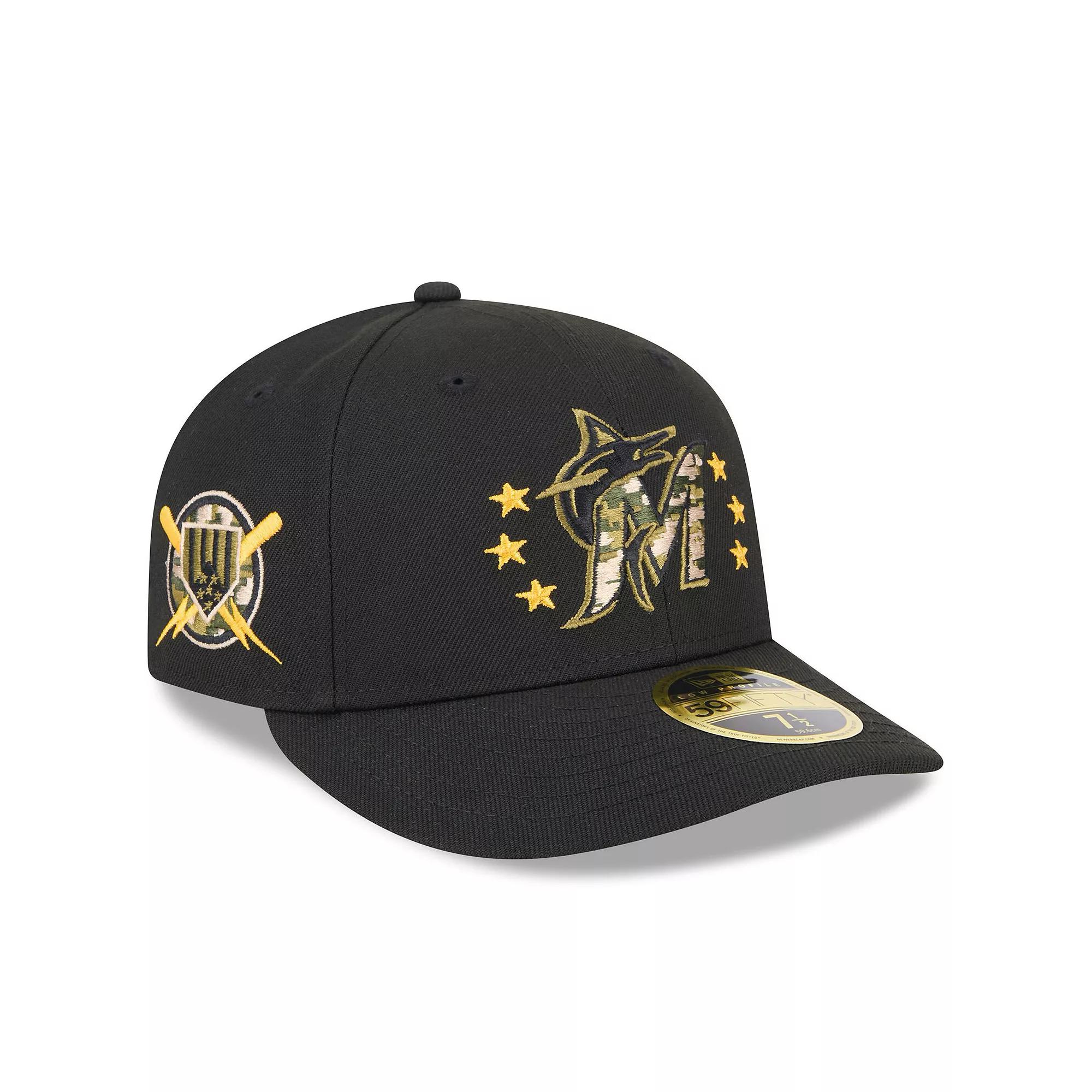 Men's New Era Black Miami Marlins 2024 Armed Forces Day Low Profile 59FIFTY Fitted Hat,  Product Image