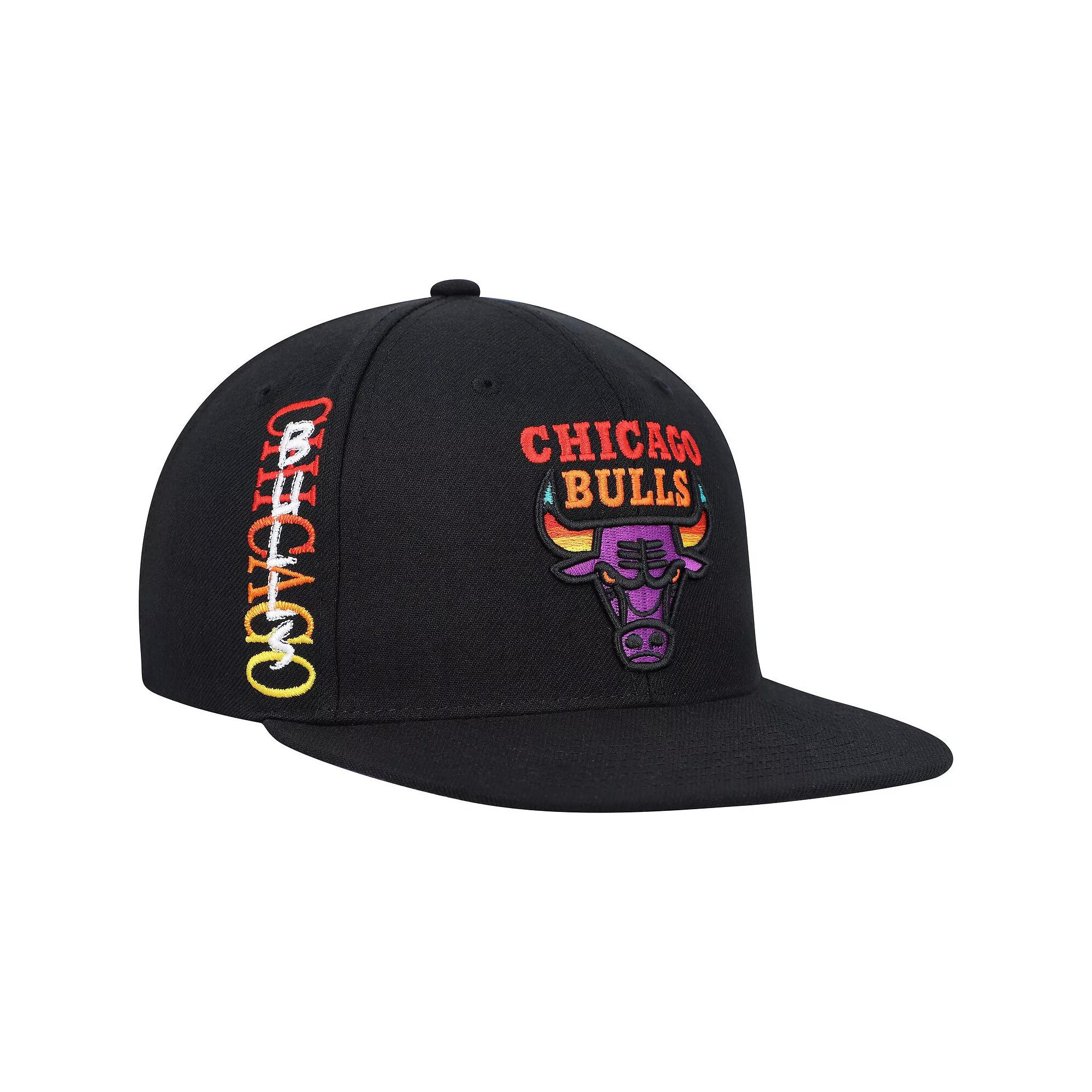 Men's Mitchell & Ness Black Chicago Bulls Soul High-Grade Fade Undervisor Snapback Hat Product Image
