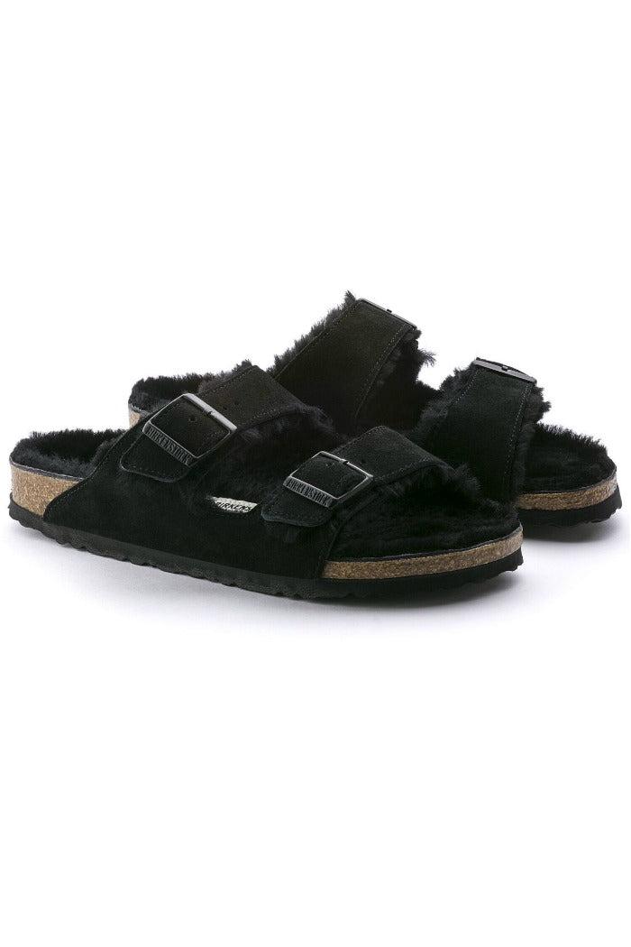 Birkenstock Arizona Shearling in Black Product Image