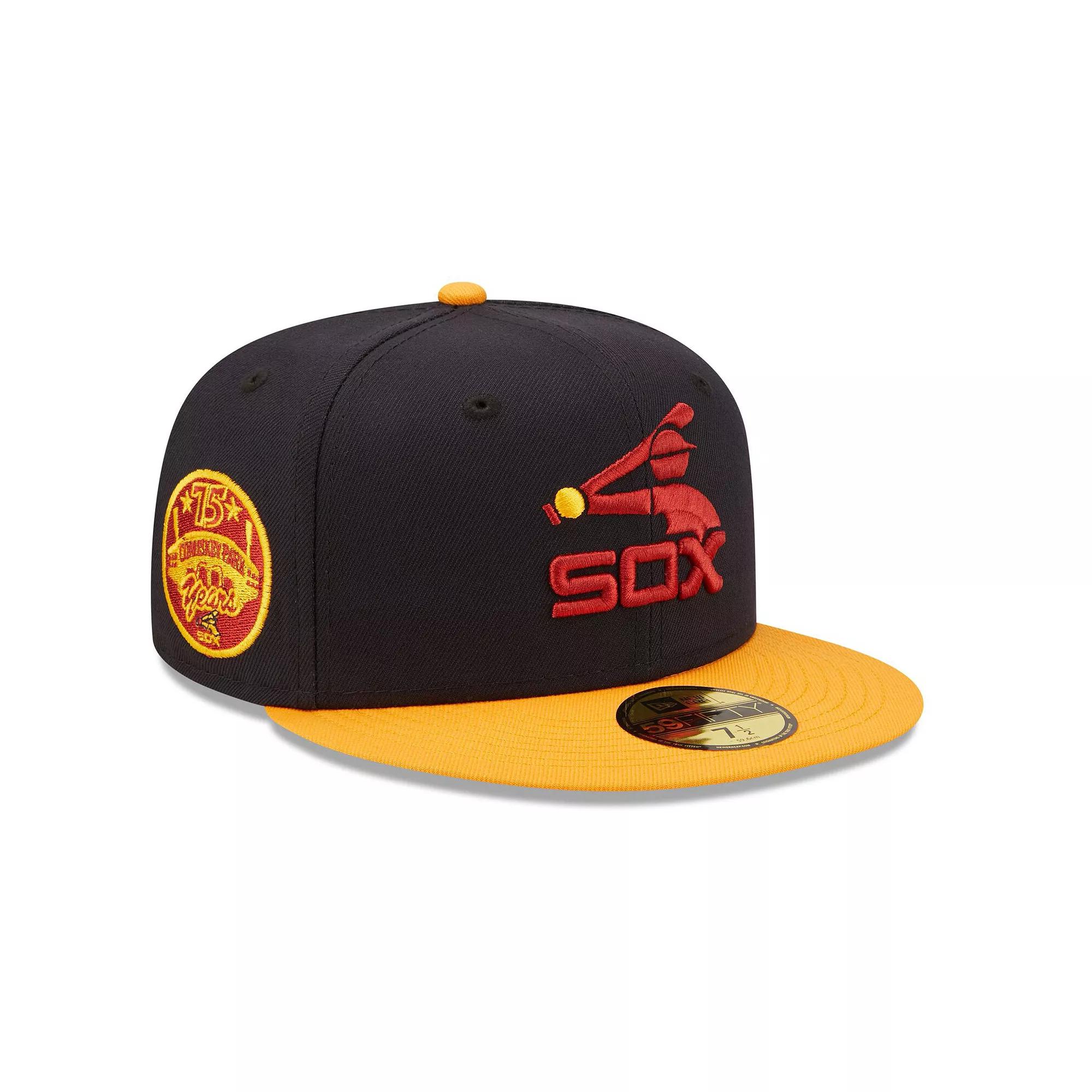 Men's New Era Navy/Gold Chicago White Sox Primary Logo 59FIFTY Fitted Hat,  Product Image