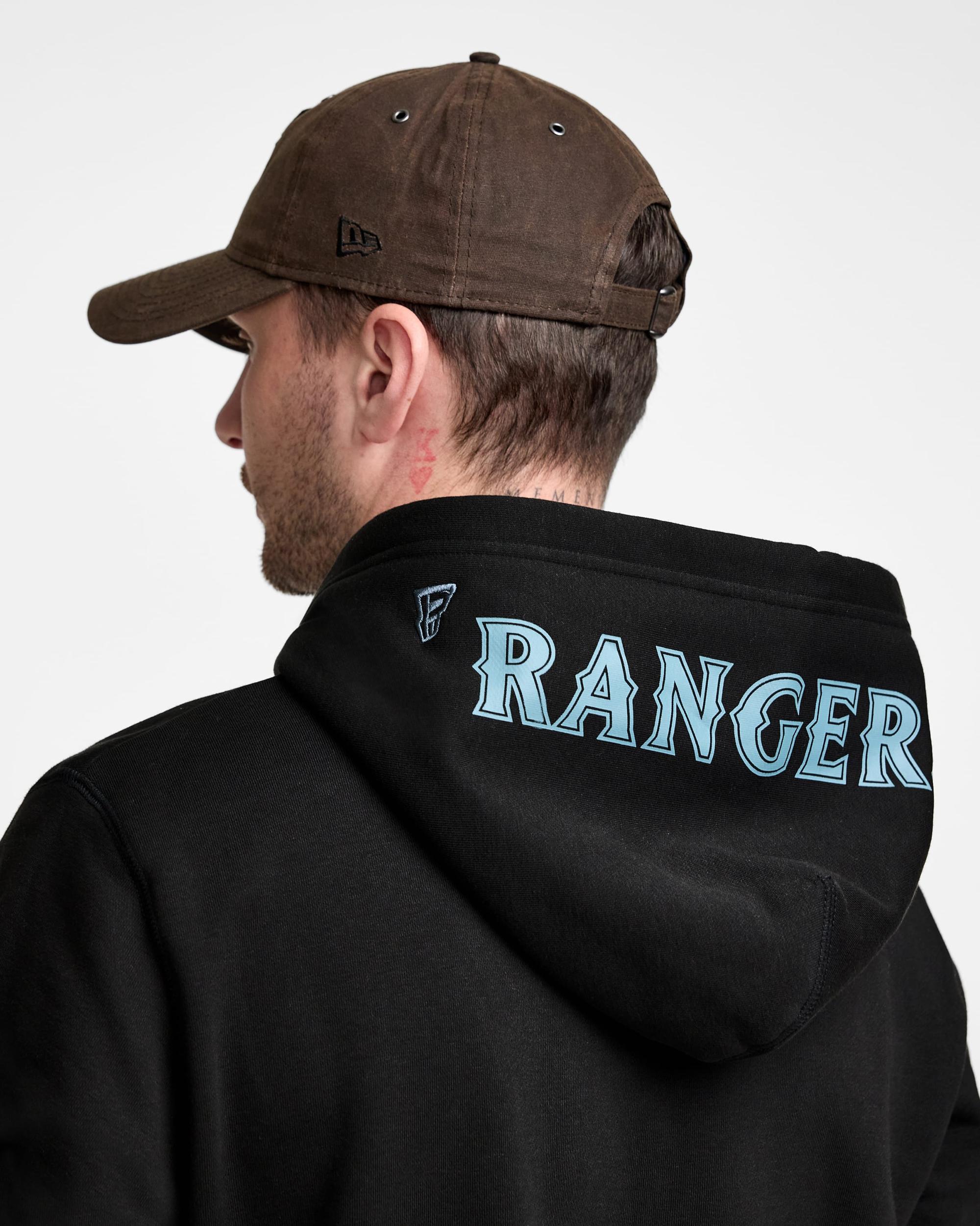 Texas Rangers Black Realtree Hoodie Male Product Image