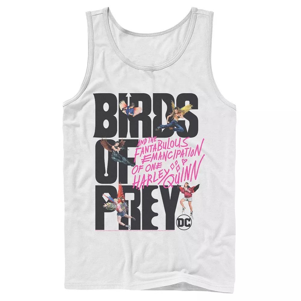 Men's DC Comics Birds of Prey Collage Text Tank Top,  Product Image