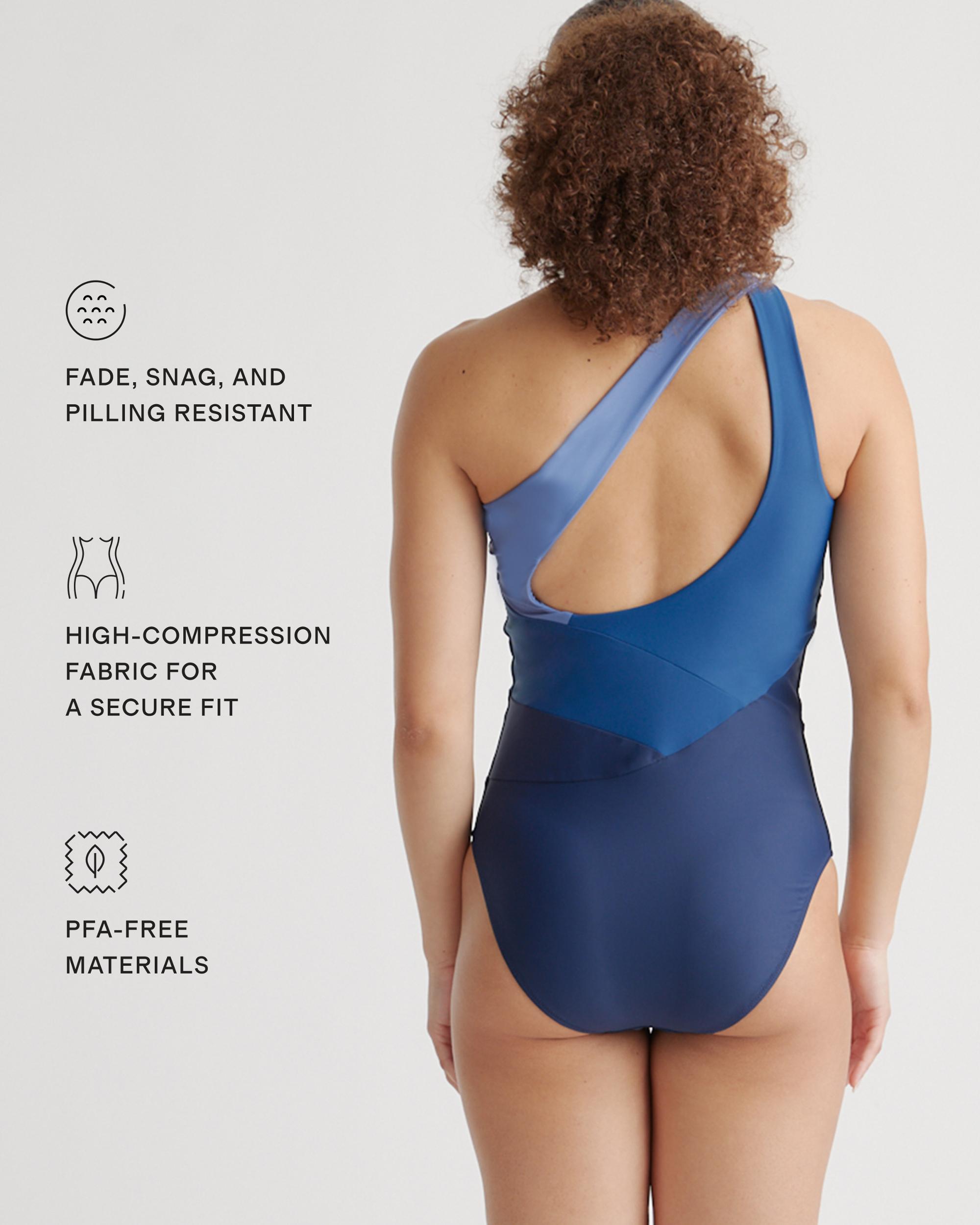 Quince | Women's Italian One Shoulder Swimsuit 78% Recycled Polyamide, 22% Spandex Product Image