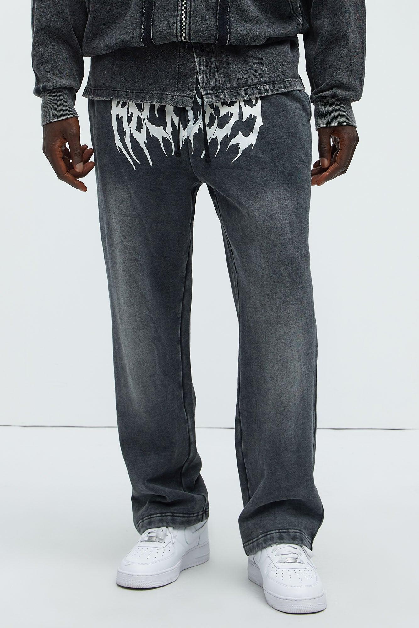 Reckless Straight Sweatpants - Black Product Image