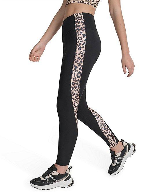 DKNY Sport by Donna Karan Cheetah Print Block Super High Waist Full Length Leggings Product Image