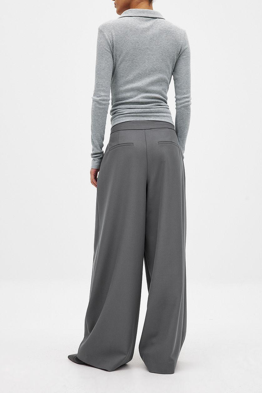 Mid Waist Suit Pants Product Image