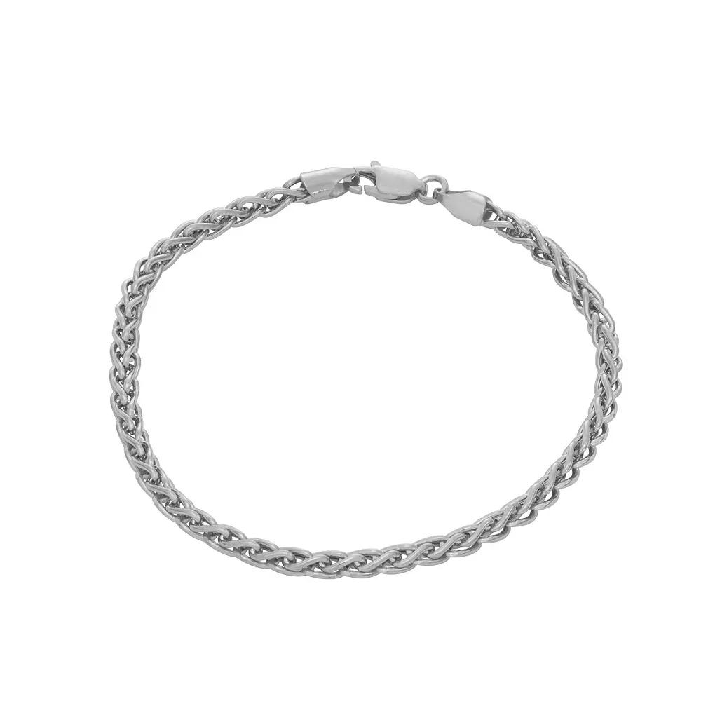 Giorgio di Vicenza Sterling Silver Wheat Chain Bracelet, Women's, Size: 10" Product Image