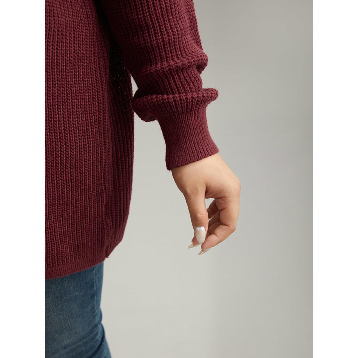 Plus Size Floral Embroidered Open Front Cardigan Scarlet Women Casual Loose Long Sleeve Dailywear Cardigans BloomChic 26/4X Product Image