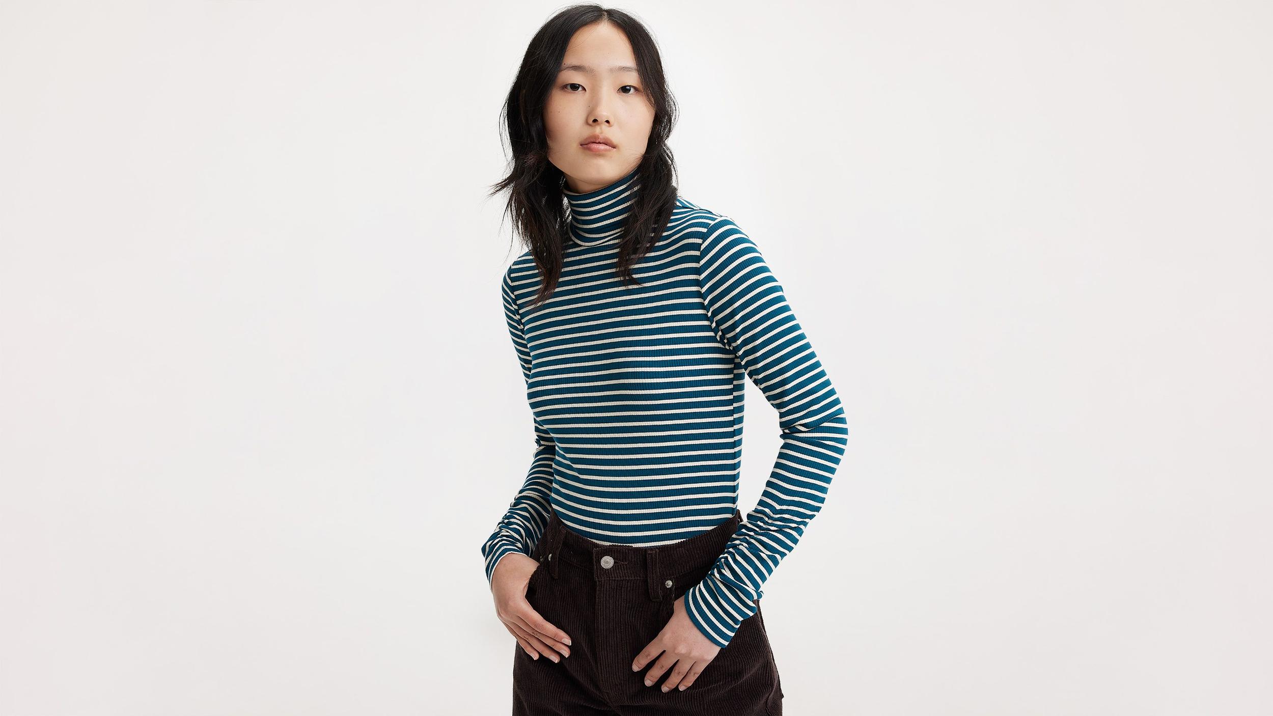 Ruched Turtleneck Top Product Image