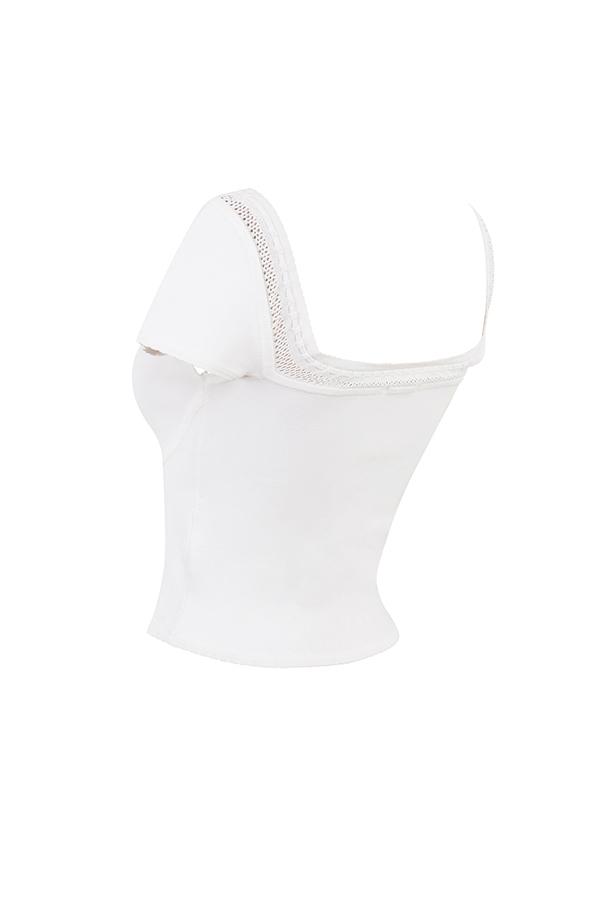 Nola  ivory dainty knit top Product Image