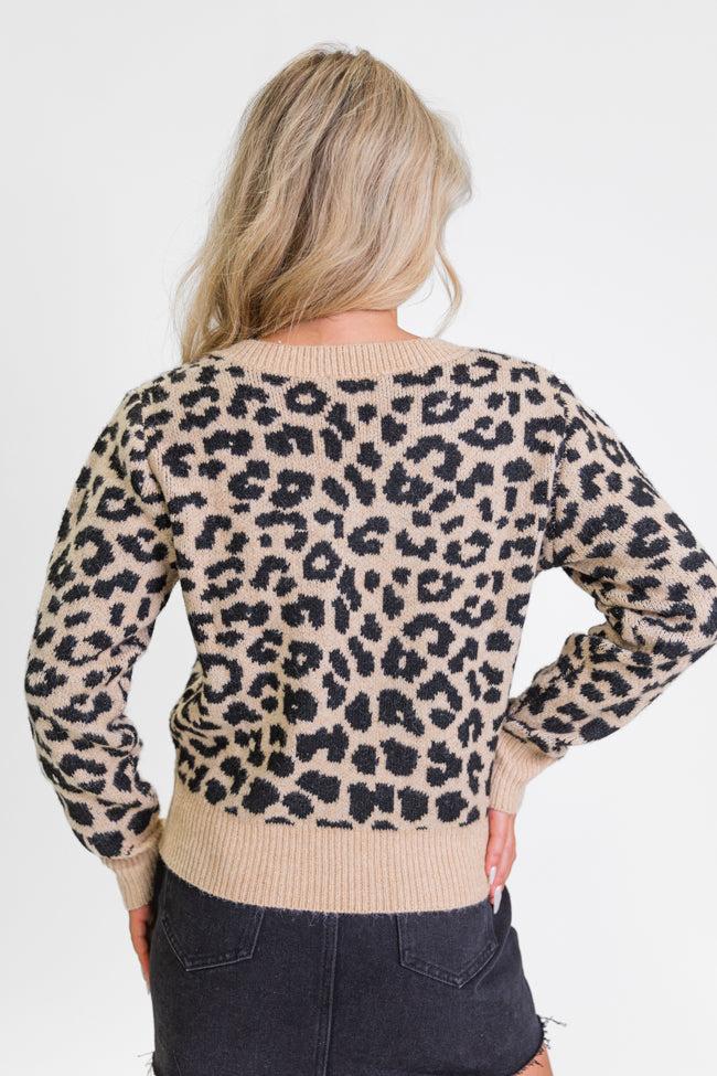 Fierce Feelings V-Neck Leopard Sweater FINAL SALE Product Image