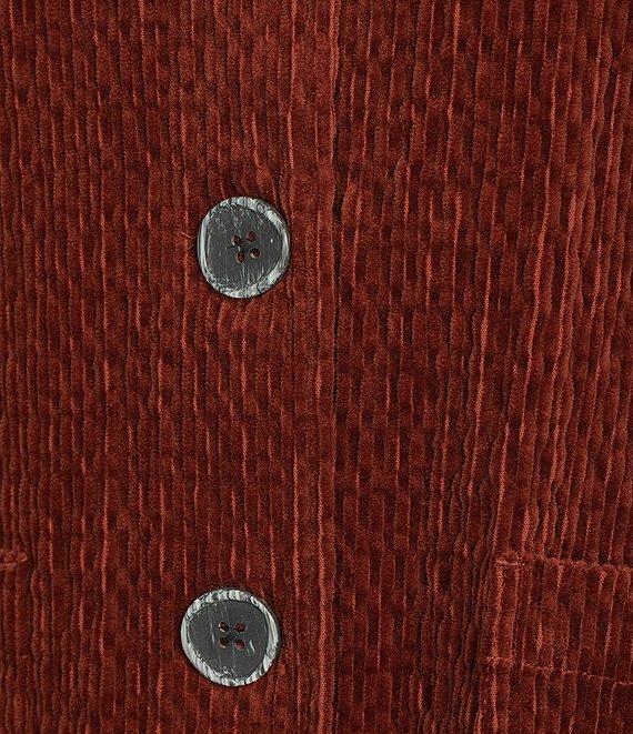 Ali Miles Point Collar Long Sleeve Button Front Jacket Product Image