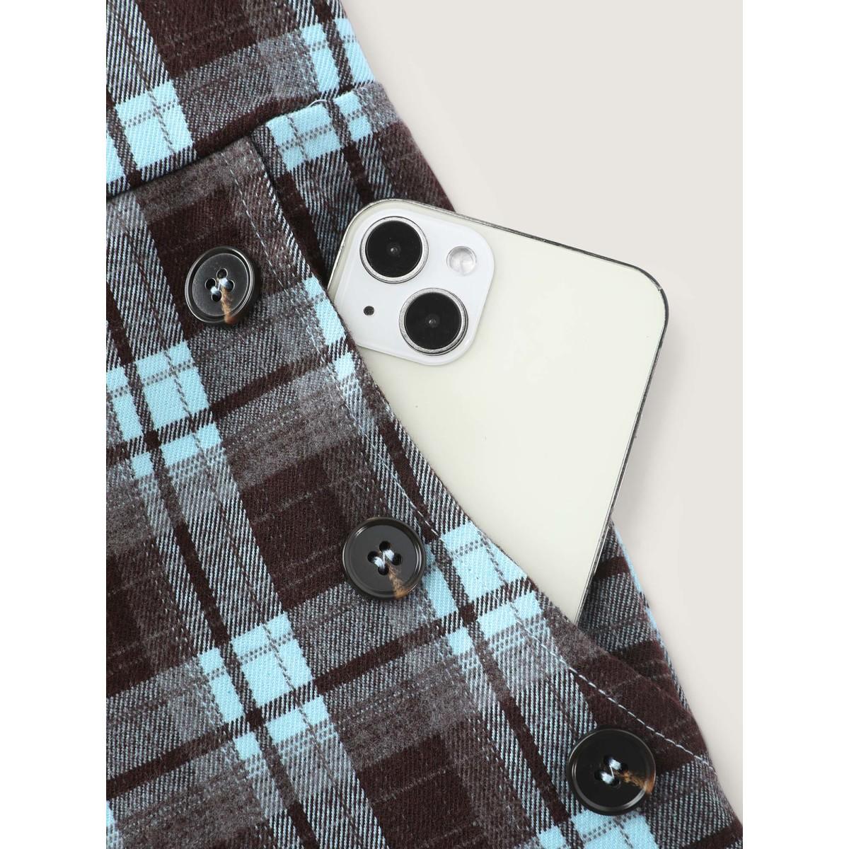 Plus Size Multicolor Plaid Ruffled Sleeve Backless Tie Jumpsuit Women Leisure Sleeveless Non Casual Loose Jumpsuits BloomChic 26/4X Product Image