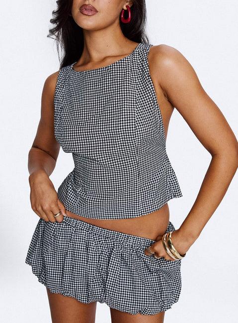 More My Jam Bubble Hem Set Black / White Product Image